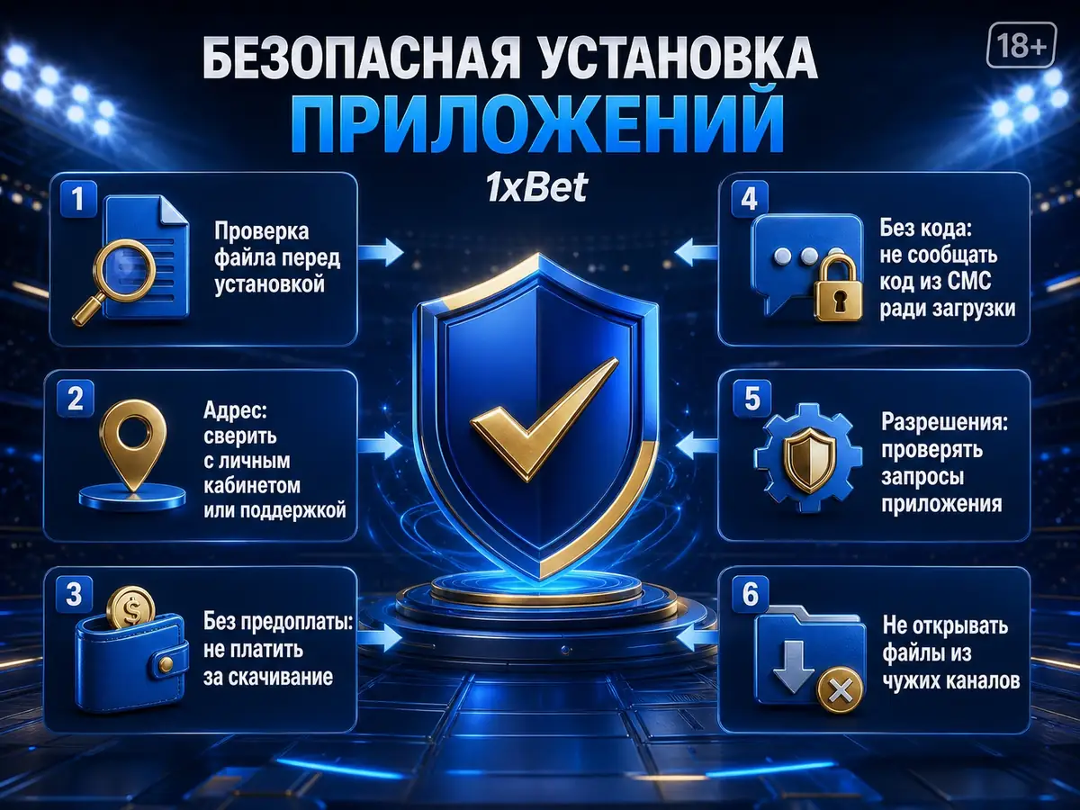 Проверка файла перед установкой. Адрес: сверить с личным кабинетом или поддержкой. Без предоплаты: не платить за скачивание. Без кода: не сообщать код из СМС ради загрузки. Разрешения: проверять запросы приложения. Не открывать файлы из чужих каналов