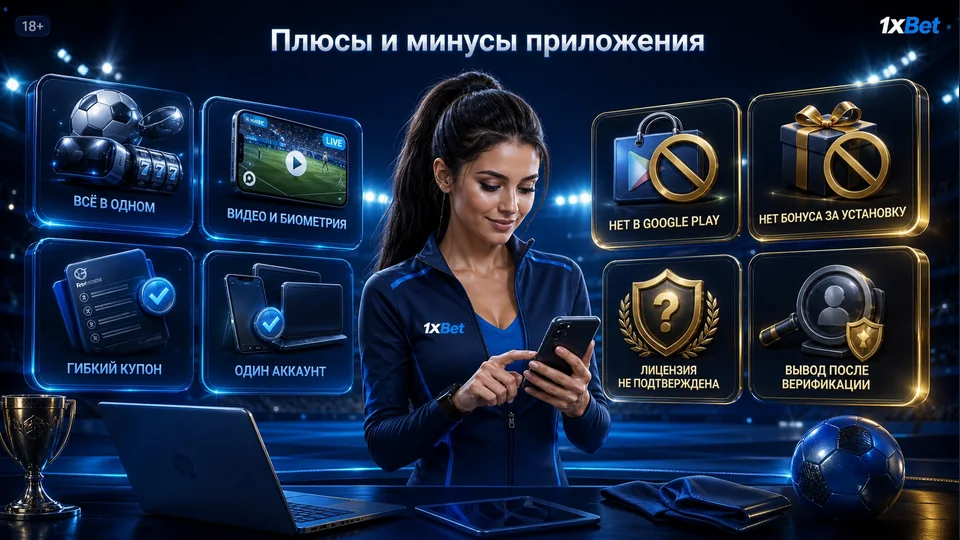 Плюсы и минусы приложения: тематическая иллюстрация