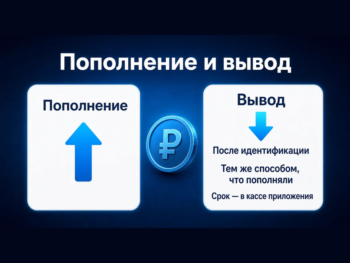 Инфографика: как пополнить счёт и вывести выигрыш в 1xBet