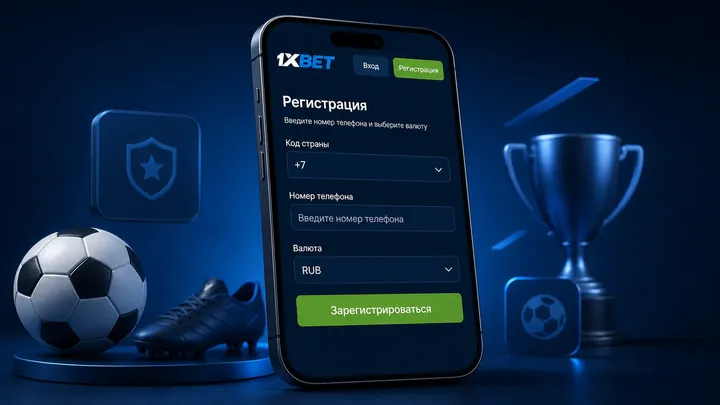 Регистрация в 1xBet по номеру телефона